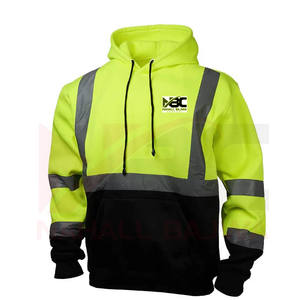 Sudaderas DE SEGURIDAD reflectantes de alta visibilidad con capucha Logotipo personalizable Parche de ropa de trabajo de PVC para seguridad de construcción de carreteras de tráfico - Product Image 4