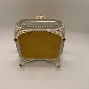 Attractive Product Clear Glass Metal Brass Border Beveled Glass <b>Box</b> <b>For</b> <b>Wedding</b> Jewelry Makeup Accessories Storage <b>Box</b> Low Price - Product Image 6