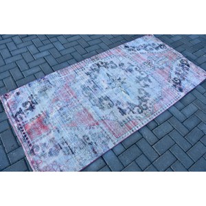 พรมวินเทจสไตล์ตุรกี ขนาด 3.37x6.9 ฟุต ลายสัตว์สีน้ำเงิน ทำจากขนสัตว์ - Product Image 2