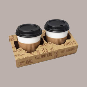 Vasos para Capuchino Avana 2, 7 oz, Bandeja Speed Basket, 100 Unidades, Material de Papel Desechable, Impresión de Letras, Uso en Restaurantes - Product Image 2