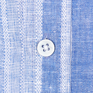 Camisa Casual de Manga Larga para Hombre, Color Azul Grisáceo, Elegante, Cómoda y Versátil, Mezcla de Lino, Viscosa y Algodón, Secado Rápido, para Verano - Product Image 5