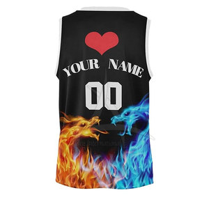 Conjuntos de uniformes de baloncesto por sublimación ligera, uniforme de baloncesto personalizable de manga corta transpirable de talla grande para hombres - Product Image 5