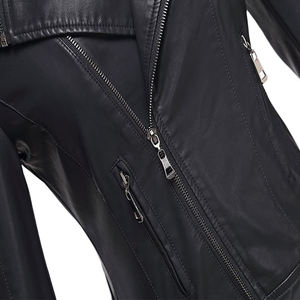 2023 nouvelles vestes en cuir respirant à la mode pour femmes dernière conception de haute qualité meilleur dans le Style recadrée Faux veste en cuir véritable - Product Image 4