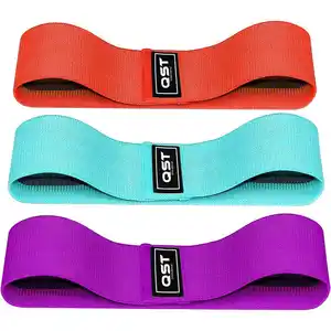 Custom Logo Circle Bands Legs & Glute Exercise Polyester Fabric Latex Gym & Home Exercise Non-Slip Hip Resistance Band OEM ODM