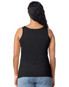 Camiseta sin Mangas Premium para Mujer en Negro Sólido, Algodón Suave Elástico, Ropa Deportiva Informal de Verano, Chaleco Básico Cómodo, OEM Personalizado - Product Image 2