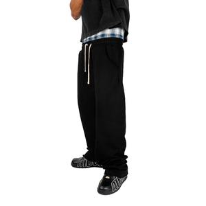 Logo personnalisé OEM 500 GSM Pantalon en molleton de coton pour hommes Pantalon à taille double Pantalon à semelle large Pantalon de survêtement à taille double Baggy lourd - Product Image 1