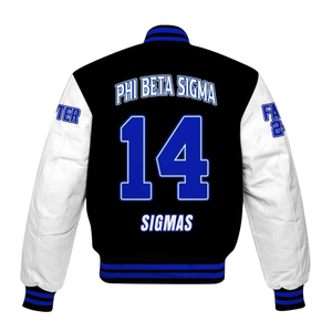 Phi Beta Sigma 1914 Fraternité Varsity Letterman Veste Bleu Blanc Vie Grecque Chenille Patch Collège Veste Style Classique - Product Image 3