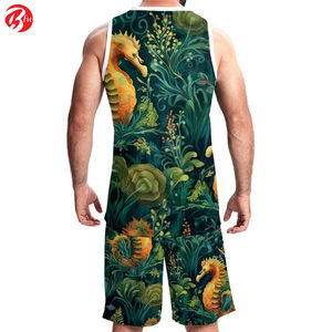 Ensemble d'uniformes de basket-ball d'été respirant vêtements d'entraînement d'équipe imprimés avec option de taille plus ensemble d'uniformes de short conformes Bsci - Product Image 2
