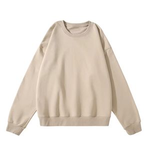 Nuevo estilo pulóver Sudadera con capucha para mujer 100% algodón logotipo personalizado impreso invierno con capucha cuello redondo invierno gota hombro Color sólido - Product Image 1