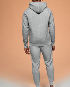 HIC Sudadera con capucha y cremallera para hombre Ropa de calle de alta calidad Capucha ajustable Bolsillo con cremallera Esencial Algodón suave Mezcla de poliéster Patrón sólido - Product Image 2