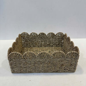 Panier de rangement rectangulaire en herbe de mer écologique de luxe - Solution de rangement multifonctionnelle pour la maison - Product Image 5