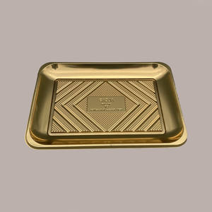 Kado alcas No. 1ถาดขนมอบสีทองถาดเสิร์ฟพลาสติก193x133H19mm 100ชิ้น - Product Image 2
