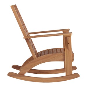 Chaise à bascule de Patio meubles d'extérieur en teck chaises d'extérieur en bois massif couleur naturelle brute pour meubles d'extérieur - Product Image 6