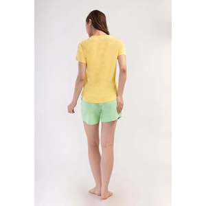 Ensemble haut et bas pour femme - Col rond, manches courtes, coupe ovale - SARI - SARI - Product Image 3