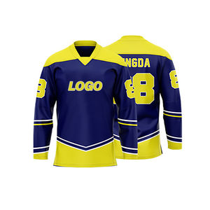 Camisetas de hockey sobre hielo de secado rápido de poliéster sublimado personalizado directo de fábrica al por mayor para ropa deportiva de equipo - Product Image 2