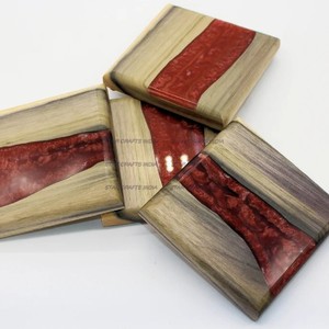 Best Selling 2024 Wood <b>Coasters</b> <b>Drinks</b> Wood Resin <b>Coaster</b> Home Kitchen Decoration Decor Luxury Dining <b>Drinks</b> - Product Image 1