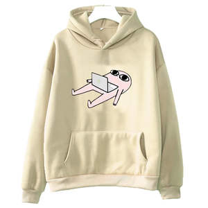 Sweat à capuche en molleton personnalisé 100% coton 350GSM pour hommes pulls épais avec impression bouffante col à capuche pour l'hiver - Product Image 3