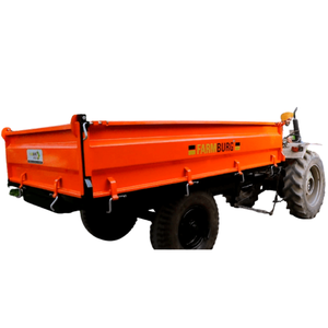 Remorque agricole de 10 tonnes nouvellement arrivée avec deux axes direction arrière basculement mécanique pause pour tracteur agricole cultivateurs - Product Image 1