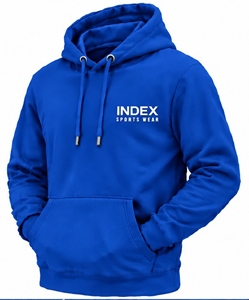 Sudadera con Capucha Azul Rey para Hombre, Corte Regular, Algodón French Terry, Estilo Casual, con Bolsillo Frontal con Logotipo - Product Image 6