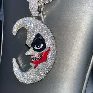 Pendentif de luxe en argent 925 Hip Hop Design cubain lien avec diamant Moissanite et sac d'argent glacé caution bijoux de fête personnalisables - Product Image 2