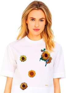 Parche de girasol para planchar, 10 piezas de parches bordados, parches de apliques de colores mezclados para ropa, chaquetas, mochilas, Vaqueros - Product Image 2