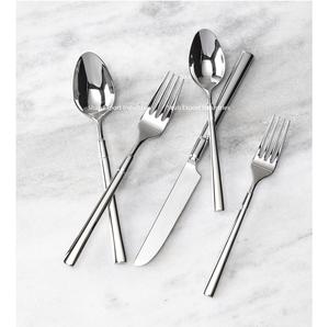 Recién llegado, juego de cubiertos de Metal con mango redondo plateado para el hogar y los hoteles, vajilla, juegos de cubiertos para comer - Product Image 3