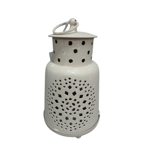 Portavelas de farol de hierro de diseño antiguo personalizado, Metal envejecido dorado y vidrio para decoración del hogar, mesa hecha a mano - Product Image 3