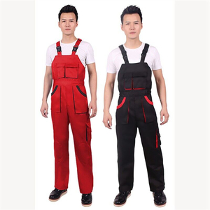Hot Selling Slim Stretch Bib Dungarees Mechanic Bodysuit Working Coverall Unisex <b>Mens</b> Bib & <b>Brace</b> Coverall Adjustable Bodysuit - Product Image 2