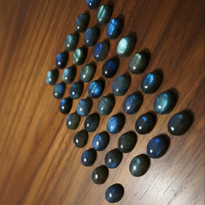 Cabujón ovalado de labradorita natural con base plana, gemas brillantes sueltas para joyería, tamaño libre, piedra lisa - Product Image 5