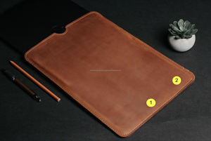 Housse pour ordinateur portable en cuir pleine fleur de qualité supérieure Protection intérieure souple pour les hommes d'affaires de bureau Utilisation d'étude de voyage - Product Image 6