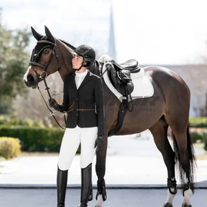 Tapis de selle anglais en gros confortable conception matelassée durable tissu extérieur respirant doublure intérieure douce tapis de selle léger - Product Image 6