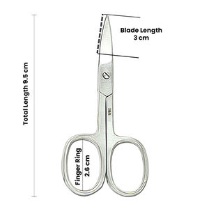 Ciseaux à cuticules pour gauchers de 9,5 cm, en acier inoxydable, tranchants, droits, pour ongles et cuticules, professionnels, de précision, durables - Product Image 5