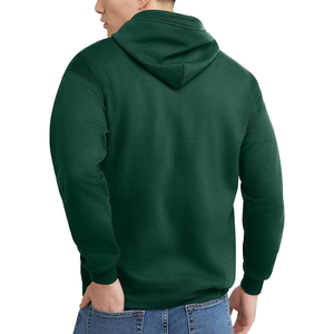 Sweat à capuche à fermeture éclair intégrale en coton 100% lourd avec logo personnalisé, surdimensionné, épais, épaules tombantes, style boxy, sweat à capuche à fermeture éclair pour homme - Product Image 6