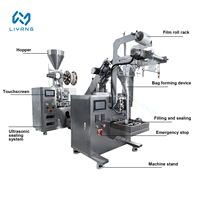 Machine d'emballage de sachets de thé pyramidaux en PLA à ultrasons de qualité supérieure, machine d'emballage de sachets de thé triangulaires en maille de nylon pour thé biologique