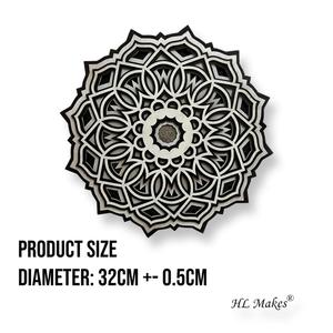 Arte de Pared 3D Único de Madera Estilo Bohemio, Mandala para Meditación, Diseño Art Deco, Decoración Perfecta para Colgar en Aniversarios - Product Image 2