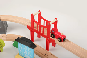 Juego educativo para niños, tren DIY, vía férrea, juego de tren de madera para bebés, juguete para niños, juguete de tren <span class=keywords><strong>Thomas</strong></span> - Product Image 4