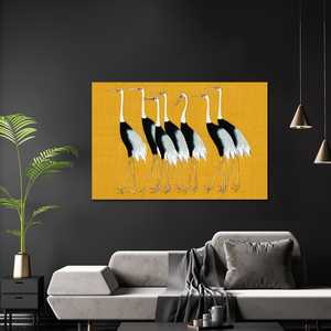 Póster de los siete grúas de Ogata Korin, arte de pared en lienzo - Product Image 4