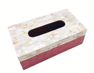 กล่องกระดาษทิชชู่แบบฝัง MDF แม่มุกกล่องทิชชู่ของขวัญที่ดีที่สุดสำหรับภรรยาและเพื่อนกล่องทิชชูในรถยนต์โดยช่างฝีมือ Aura - Product Image 2