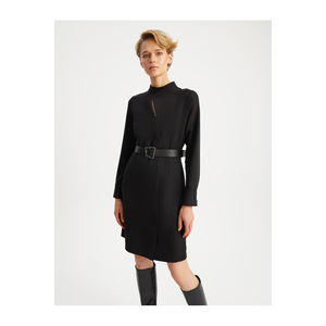 BGN Belted <b>Dress</b> with Zipper Detailing - Product Image 3