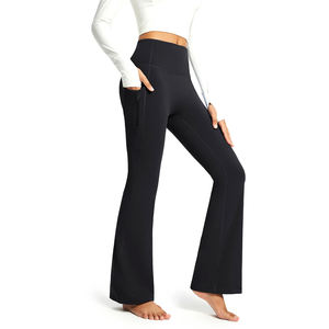 Latest Arrival High Waisted Women's Flare Leggings Sweatpants Custom Winter Full-Length Elastic Waist Streetwear Breathable - Product Image 1