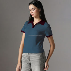 Chemisiers blancs formels respirants pour femmes Fit2Fight, imprimé rayé sur le devant, manches longues, chemises polo de bureau pour femmes - Product Image 4