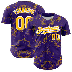 Maillot de baseball/softball personnalisé avec logo OEM, respirant, grande taille, tissu 100% polyester, vente en gros, col rond, séchage rapide, impression numérique - Product Image 1