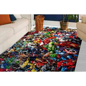 Alfombra Estampada de Héroes de Marvel, Alfombra de Superhéroes para Habitación Infantil, Alfombra de Terciopelo - Product Image 3