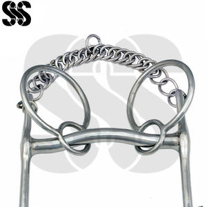 Embouchure en acier inoxydable pour mors de dressage, chaîne de bridage, mors de dressage à faible pression pour chevaux sensibles, contrôle à double action - Product Image 6