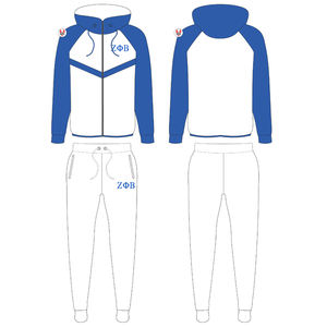 Custom Zeta Phi Beta Sorority Chándal Vendedores Stand up Collar Jogger Pantalones 2 piezas Trajes de chándal Zip up Chándales para hombres - Product Image 1