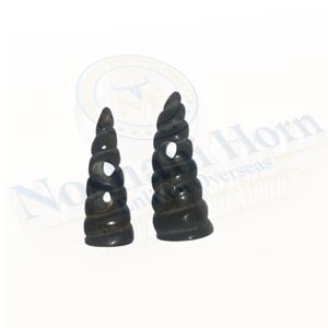 Botones de palanca de cuerno de búfalo con agujeros dobles ideales para accesorios de prendas y proyectos artesanales - Product Image 3