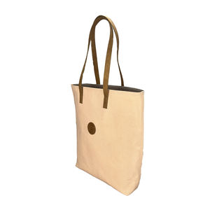 Mignon sac fourre-tout en toile de Bohème bicolore Pugmark pour femmes populaire Vintage fermeture à glissière étanche pour le travail Shopping en plein air - Product Image 3