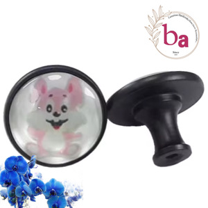 Tiradores de Metal Retro Vintage gato Rosa cubierta de cristal para muebles, manijas MC 61 para dormitorio, baño, puerta de cocina al aire libre, armario - Product Image 1
