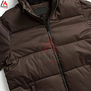 Veste matelassée coupe-vent résistante à l'eau pour hommes manteau matelassé à capuche chaud d'hiver avec fermeture à glissière vêtements d'extérieur isolés au printemps - Product Image 3