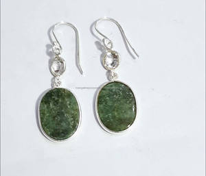 Impressionnant 925 argent et plaqué or Lapis Lazuli gemmes balancent boucle d'oreille populaire lunette ensemble étoile forme rhodium IGI certifié pour cadeau - Product Image 3